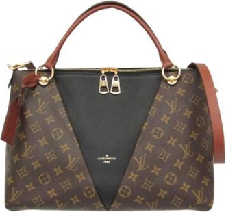 Louis Vuitton Pre-owned V Tote MM M43948 - Dames - Vintage Handtas - Bruin - ONE Size - Leer - Vintage