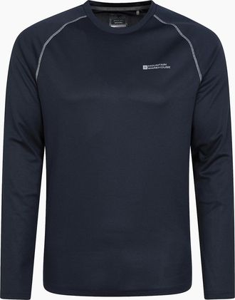 Mountain Warehouse Mens Mountain Warehouse Mens Endurance Long-Sleeved T-Shirt - Navy - Size: 38