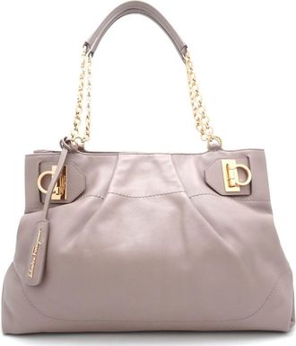 Ferragamo Leather Tote Bag (Pre-Owned)
