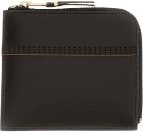 Comme Des Garçons Accessoires, unisex, Bruin, ONE Size, Leer, Portafoglio con zip
