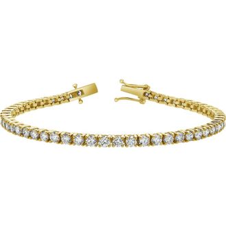 LuvMyJewelry LMJ 10K Yellow Gold Unisex Diamond Tennis Bracelets - 8.4 Carats at Nordstrom, Size 7.5