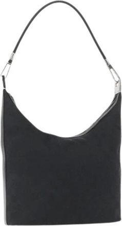 Gucci Pre-owned Shoulder Bags, female, Black, Size: ONE SIZE Pre-owned Canvas Shoulder Bag