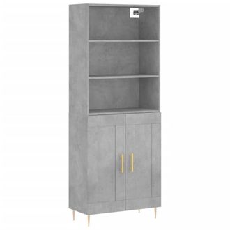 Berkfield Home Highboard Concrete Grey 69.5x34x180 cm Engineered Wood