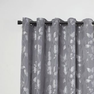 TJ Hughes Full Stop - Extendable Curtain Pole with pair of end finials in Matt Black - TJ Hughes