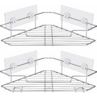 OEM Estante Esquinero Para Ducha, Estantes De Ba&ntilde;o De Acero Inoxidable Con Ganchos - Organizador De Estantes Autoadhesivos Para Ducha, Ba&ntilde;o Y Cocina - Cro