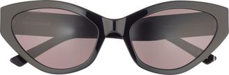 Balenciaga 57mm Cat Eye Sunglasses in Black Black Grey at Nordstrom Rack