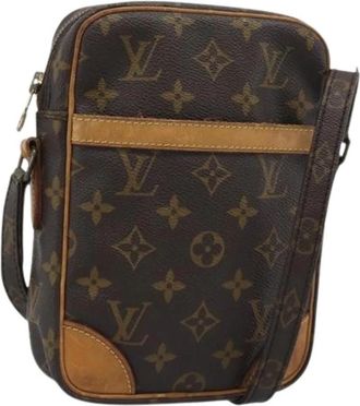 Louis Vuitton Pre-owned Monogram Canvas Shoulder Bag - Dames - Vintage Schoudertas - Bruin - ONE Size - Leer - Vintage