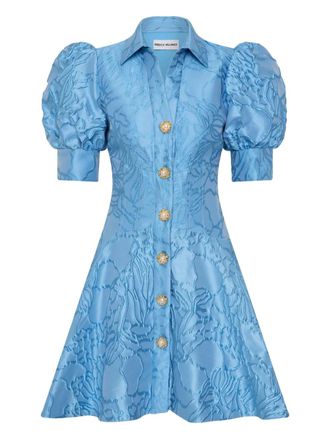Rebecca Vallance Aegir mini-jurk met pofmouwen - Blauw