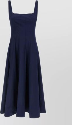 Staud wells dress square neck sleeveless midi
