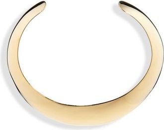 Saint Laurent Polished Torque Necklace in Brass Gold at Nordstrom, Size Medium