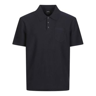 A.P.C. Polo Shirts, male, Blue, Size: S Eliot Polo