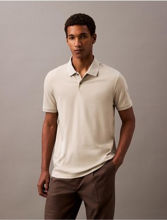 Calvin Klein Mens Liquid Touch Polo Shirt - Neutral - XS