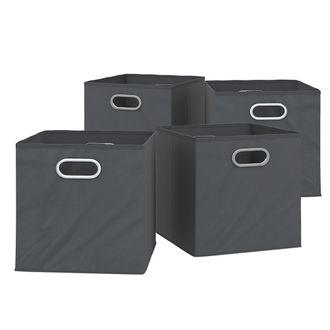 Vicco Caja Plegable, Antracita, 30 X 30 Cm Juego De 4