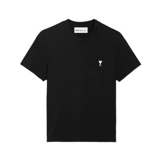 Ami T-shirt manches courtes en jersey de coton &eacute;pais - male - Ami Paris - T-Shirts - Black - 2XL - Tops