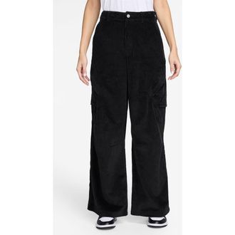 Nike Jordan Chicago Wide Leg Cotton Corduroy Cargo Pants in Black at Nordstrom, Size Xx-Large
