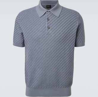 Brioni Cotton, silk, and cashmere polo shirt
