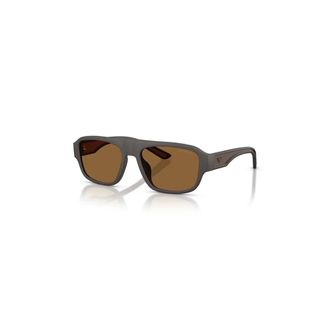 Emporio Armani Heren, Accessoires, Bruin, Maat: 55 MM Nylon