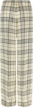 Jil Sander Check Viscose Trousers - Cream