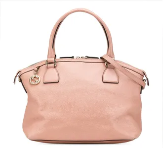 Gucci Pre-owned Womens Dome Satchel Bag - Rose Gold Leather - One Size