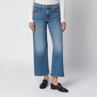 Mother Jeans Mid Rise Maven Flood in denim blu medio