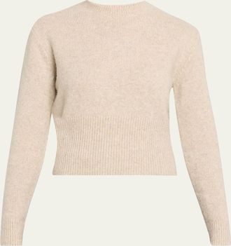 Guest In Residence Alina Crewneck Cashmere-Silk Sweater