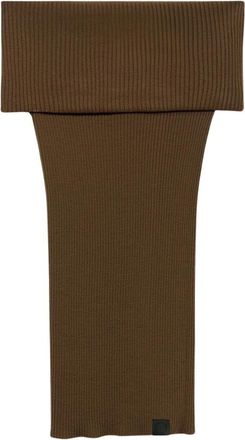 Stella McCartney Off-Shoulder Top - Dames - Tops zonder mouwen - Bruin - XS - Wol - Tops