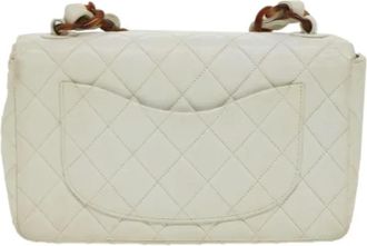Chanel Pre-owned Vintage Schoudertas - Dames - Vintage Schoudertas - Wit - ONE Size - Leer - Vintage