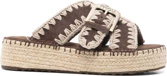 Mou jute platformsandalen