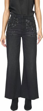 Dear John Denim Fiona Jeweled Denim Jeans In Black Sparkle
