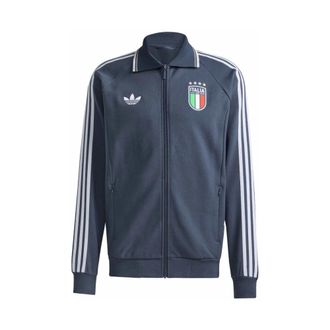 adidas Italy Away Anthem Jacket - Heren - Sportshirts - Blauw - XL - Katoen - Fitness