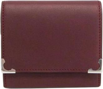 Cartier Pre-owned Portemonnee - Dames - Vintage Accessoires - Rood - ONE Size - Leer - Vintage