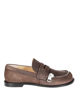 J.W.Anderson Distressed Leather Biker Moccasins