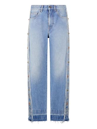 Roberto Cavalli stud-embellished jeans - men - Denim - 33 - Blue