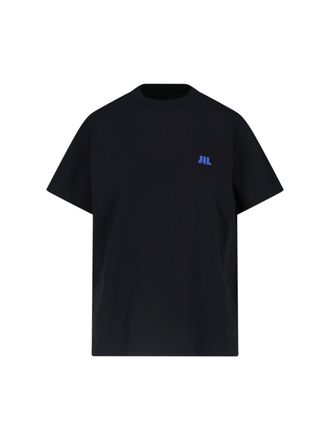 Jil Sander Black Crewneck Logo Cotton T-Shirt