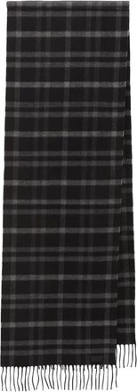 Saint Laurent Sjaal met tartan ruit - Zwart