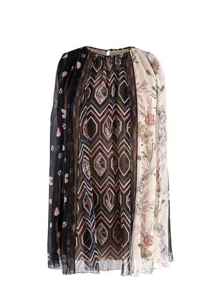 Giambattista Valli Giambattisa Valli Printed Cape Effect Silk Blouse Size XXS