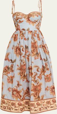 Zimmermann Aster Corset Midi Dress