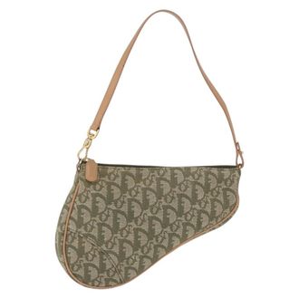 Dior Saddle Canvas Khaki Canvas Handbag (Pre-Owned)