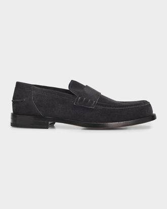 Gianvito Rossi Men & apos;s Preppy Suede Penny Loafers