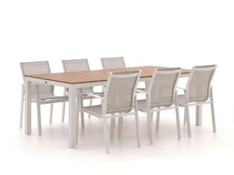Forza Furniture Forza Altea/Fidenza 220cm dining tuinset 7-delig stapelbaar