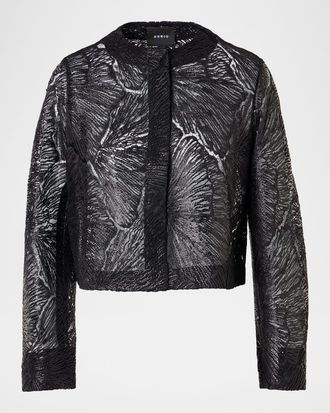 Akris Haron Embroidered Short Jacket