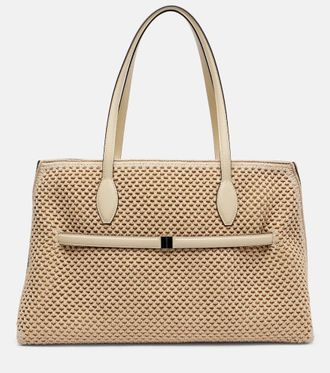 Toteme Lounge leather-trimmed tote bag