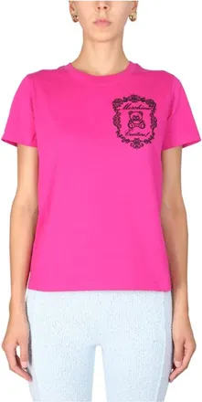 Moschino Dames, Tops, Paars, Maat: M Katoen