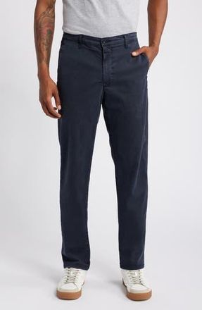 AG - Adriano Goldschmied Kullen Flat Front Stretch Sateen Chinos in Sulfur Navy Noir at Nordstrom Rack, Size 38 X 32