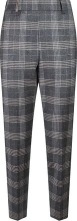 PESERICO Slim Broeken - Dames - Slim Fit Broeken - Grijs - M - Katoen - Broeken