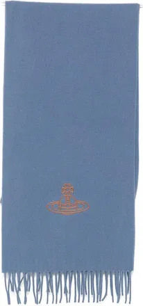 Vivienne Westwood Orb-embroidered Fringed Scarf