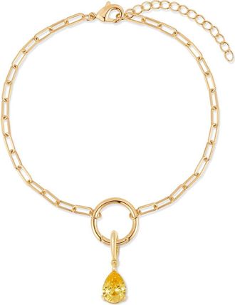 Brook & York Colette Mini Teardrop Birthstone Bracelet in Gold/November at Nordstrom