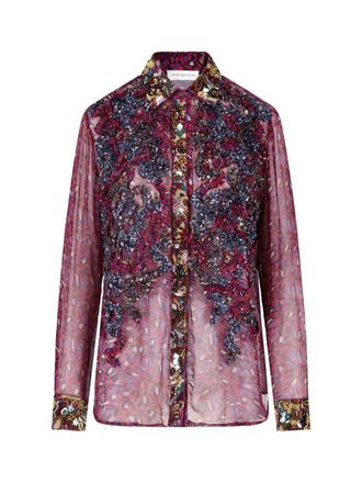 Dries Van Noten Camicia Con Paillettes