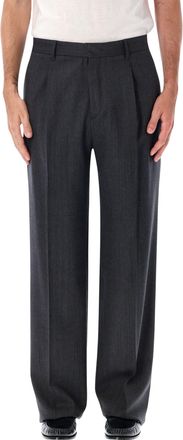 Lardini Migio High-Waist Pleated Wide-Leg Trousers