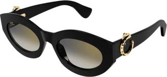 Cartier Cat Eye Zonnebril - Dames - Zonnebrillen - Zwart - 53 MM - Nylon - Accessoires